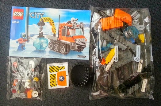 LEGO City Arctic Ice Crawler 60033 Review pack opened contents