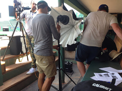 Photo Shoot Set Up M Doucette Production's photo crew sets up the next shot!