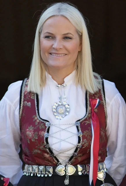 Crown Prince Haakon and Crown Princess Mette-Marit of Norway, Prince Sverre Magnus, Princess Ingrid Alexandra of Norway celebrate Norway National Day 