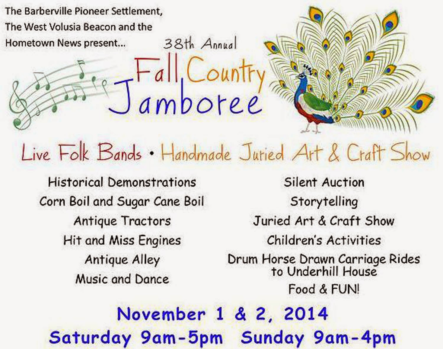 http://www.pioneersettlement.org/#!38th-Fall-Country-Jamboree/c1zty/C53D0797-73E7-4E3C-8338-2DF6A89A2F7A