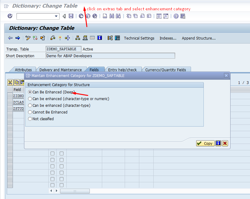 Step by Step Tutorial on Creating Table in SAP ABAP