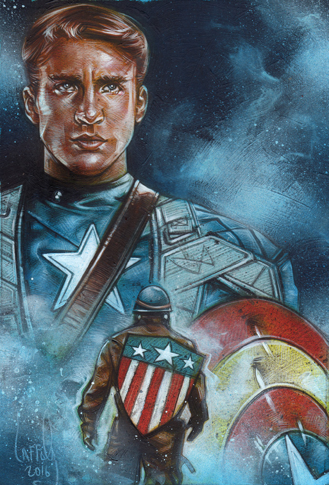 Captain America Artwork © JEFF LAFFERTY 2016