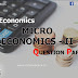 BA Economics  -  Micro Economics II - Previous Question Papers