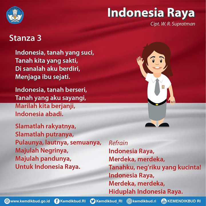 Lirik Lagu Indonesia Raya Tiga Stanza Beserta Maknanya Infoguruku