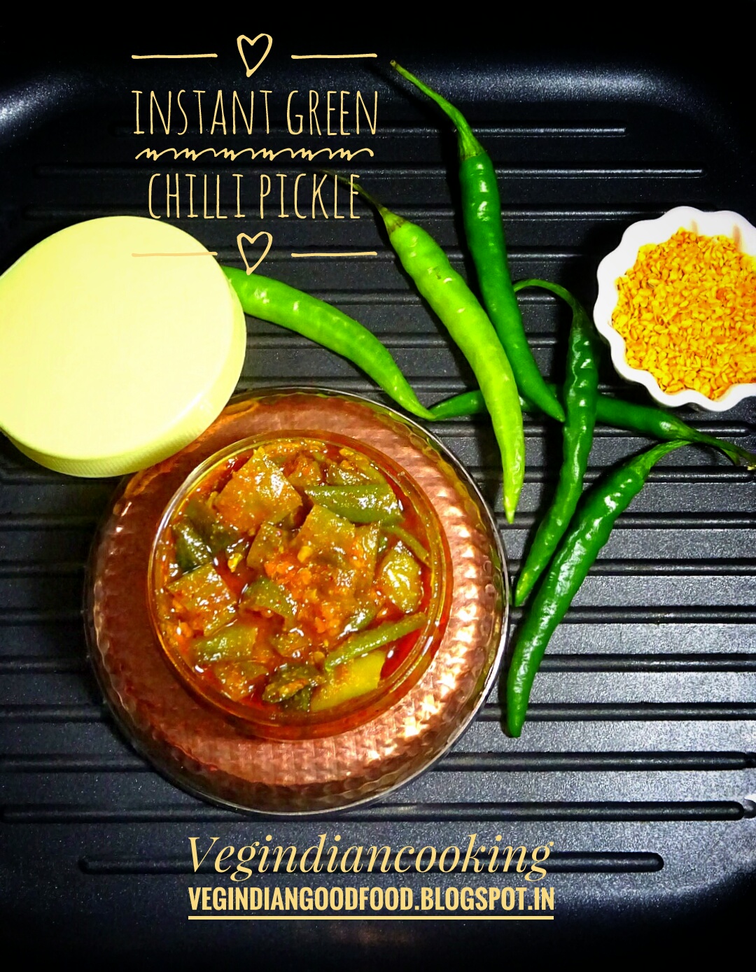 Veg Indian Cooking Instant Green Chilli Pickle