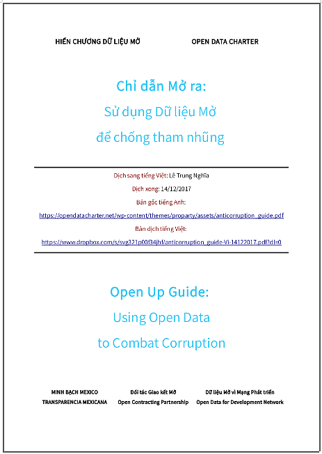 ‘Chỉ dẫn Mở ra: Sử dụng Dữ liệu Mở để Chống Tham nhũng’ - bản dịch sang tiếng Việt