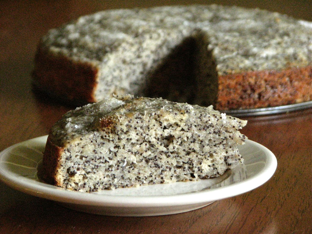 Delectably Mine Banana Poppy Seed Cake