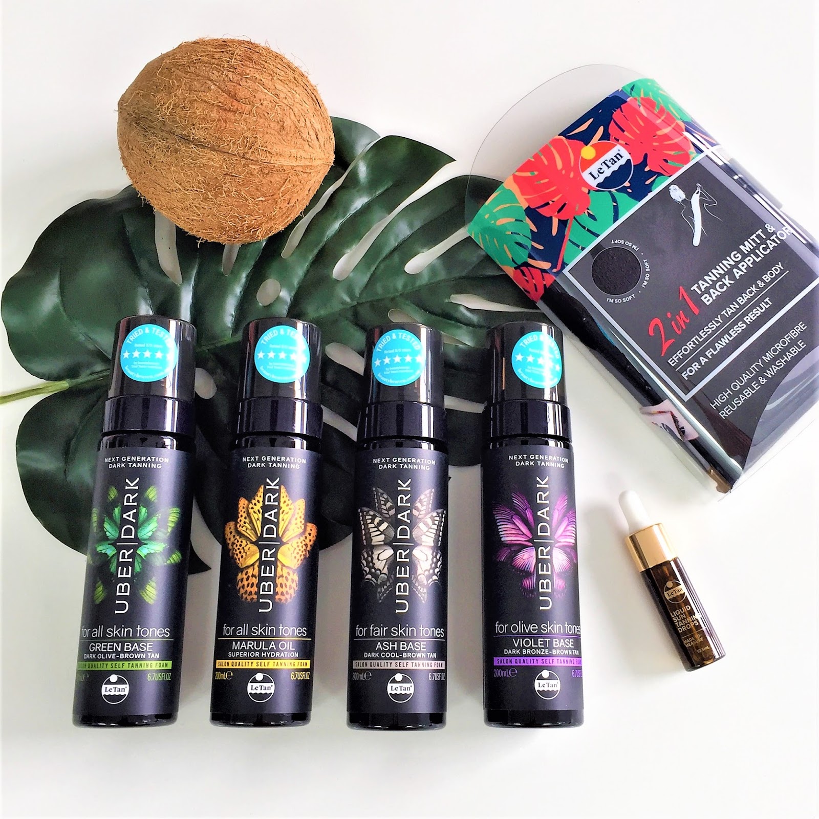 GET A HEALTHY GLOWING TAN WITH LE TAN UBER DARK AND LIQUID SUN TANNING