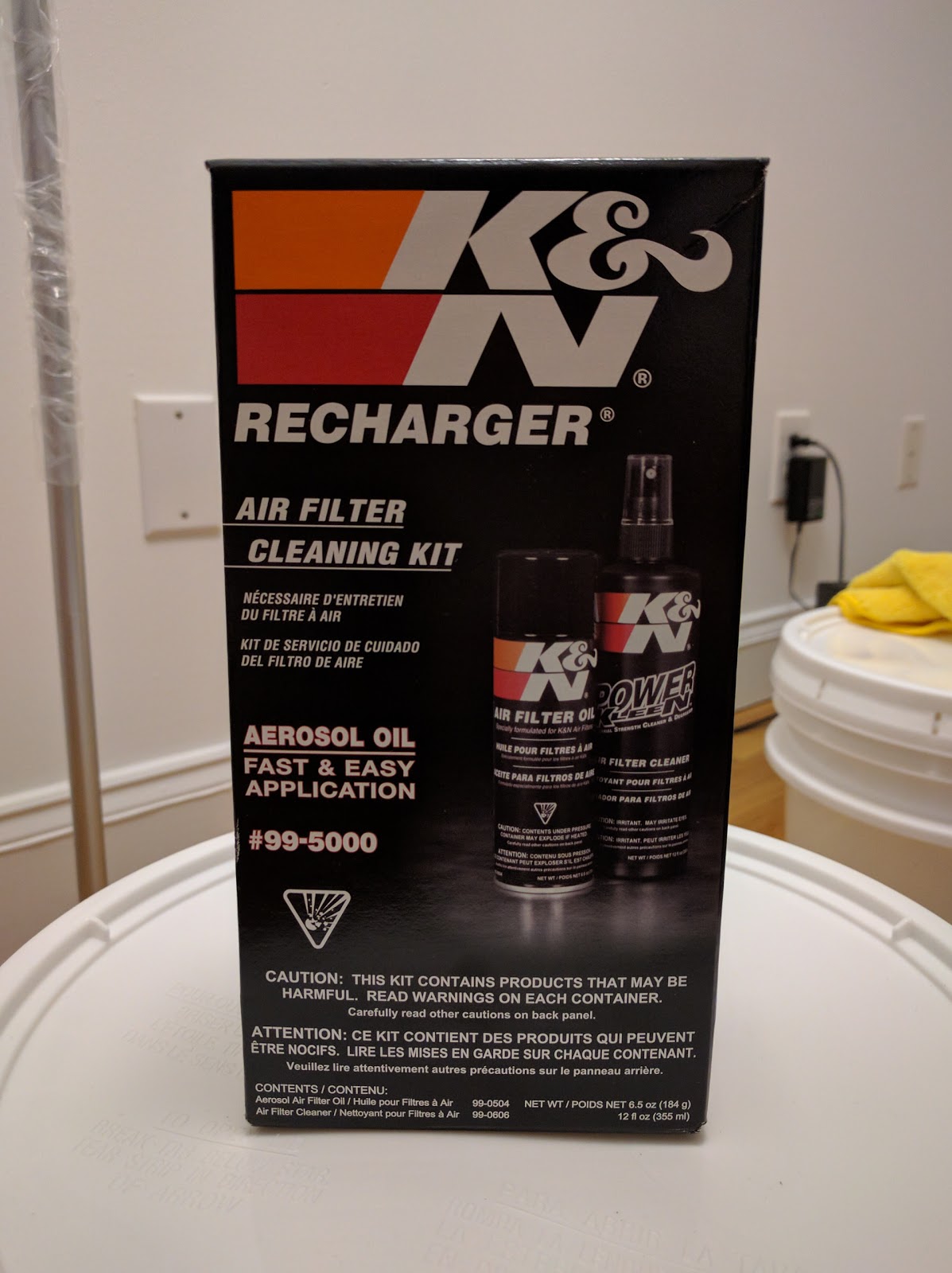 Project S2 K&N air filter cleaning and recharging