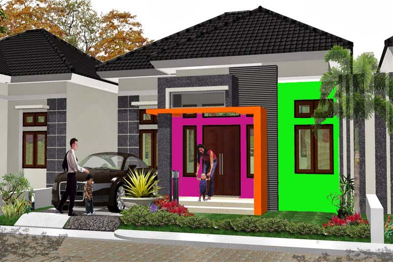 55 Kombinasi Warna Cat Rumah Hijau Dan Orange