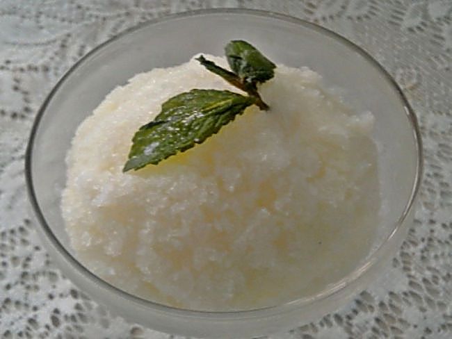 Sorbete de limón sin azúcar