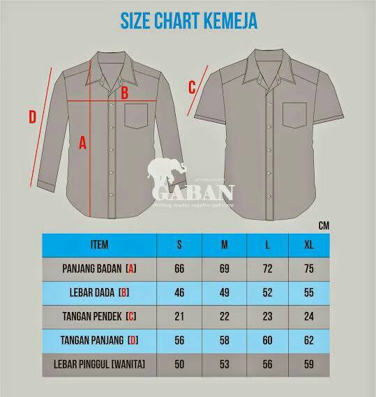 Ukuran Size Kemeja CYBER 2016