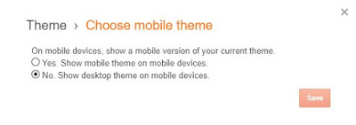 No. Show desktop theme on mobile devices