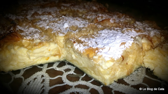 Gâteau à la pâte filo et fromage blanc- Plăcintă