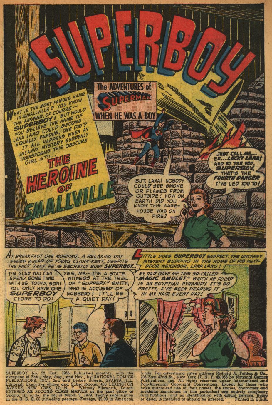 Read online Superboy (1949) comic -  Issue #52 - 2