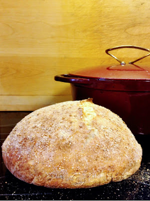 No Knead Bread,, bread, recipe, enamel cast iron pot