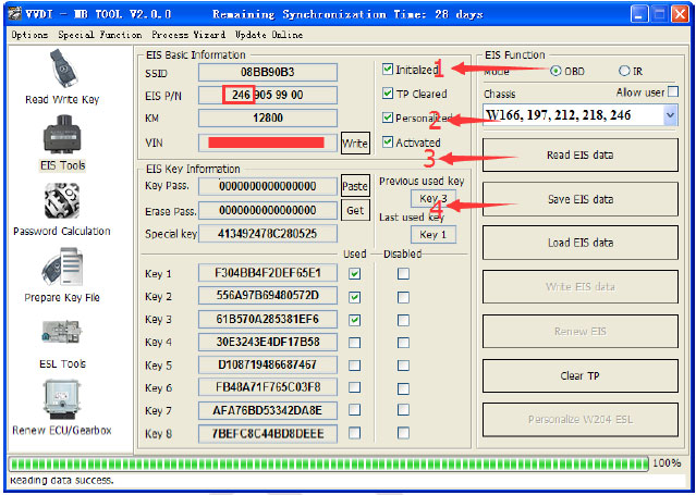 Follow steps 1->2->3->4 in picture and save EIS data