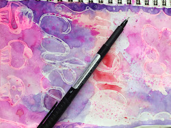 resist glue watercolor workshop