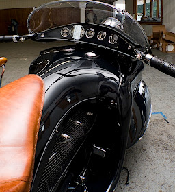 Courtney's streamlined Henderson KJ motorcycle