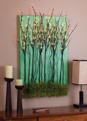 Craft & Creativity: DIY Lighted Natural Wall Art
