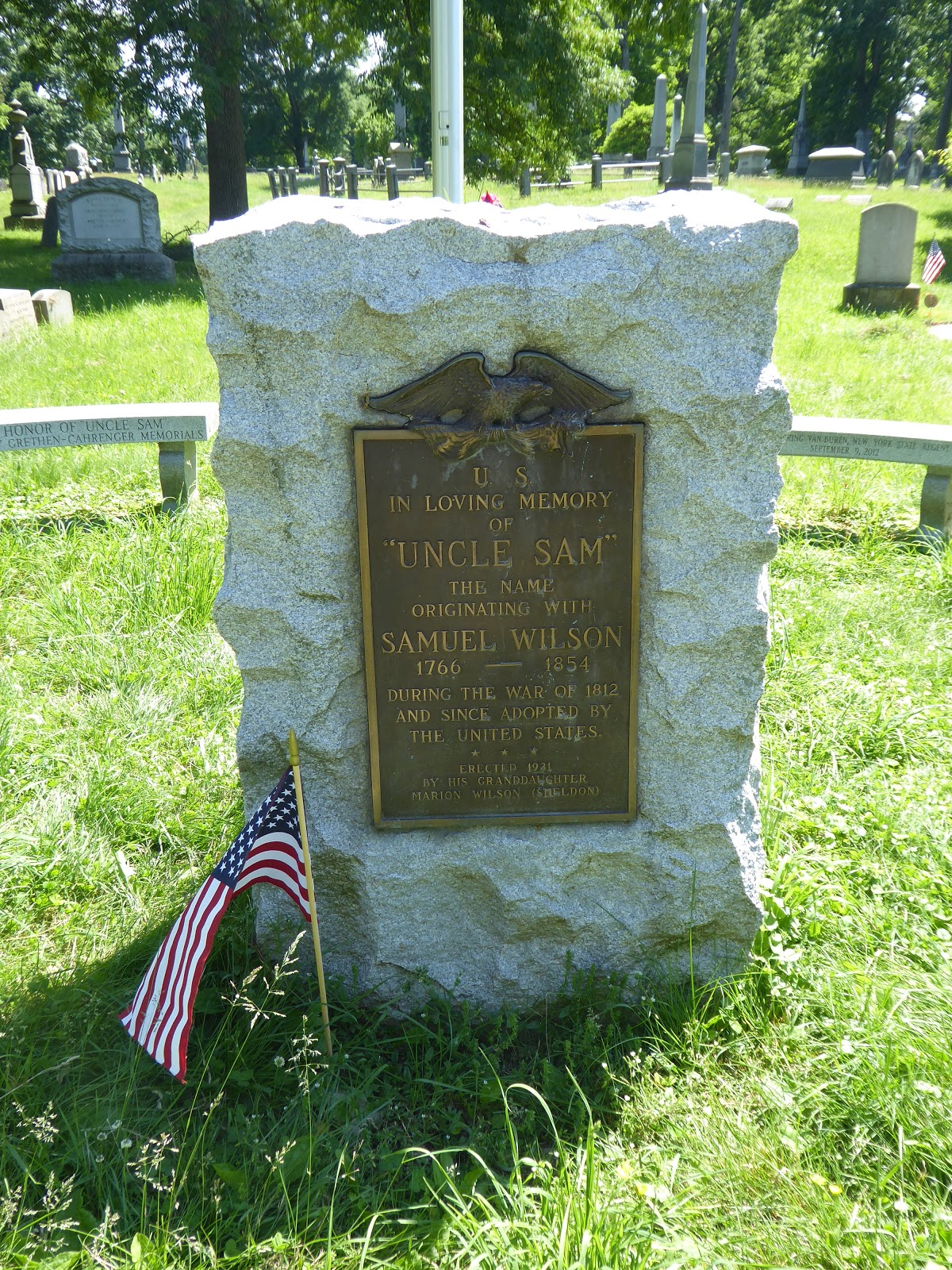 Photoops Grave of a Famous Person Samuel Wilson a.k.a. Uncle Sam