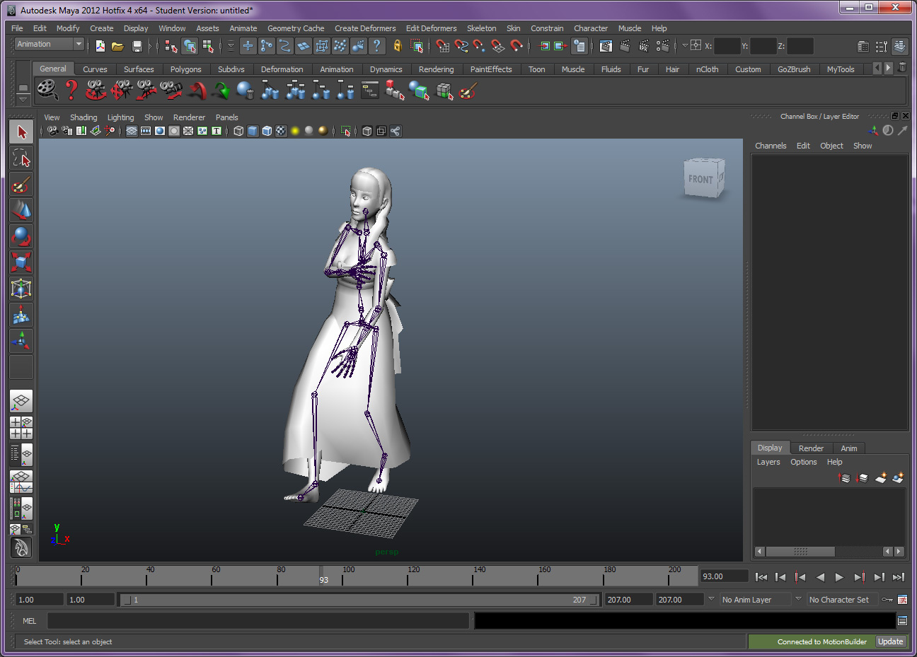 Dissonance (G.Suen FMP) Maya to MotionBuilder Importing C3D and