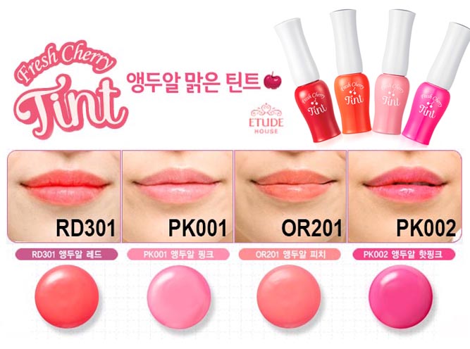 Review & Swatch : Etude House Fresh Cherry Tint (PK002) by Jessica Alicia