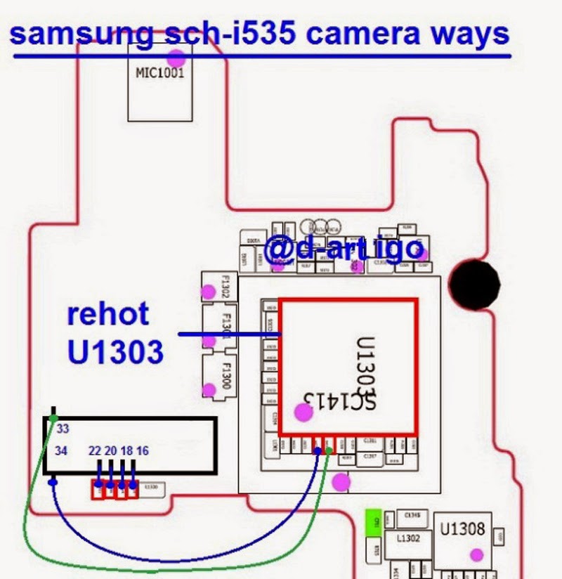 Galaxy SIII Verizon SCHi535 Camera Failed Solution Diagram GSMFixer
