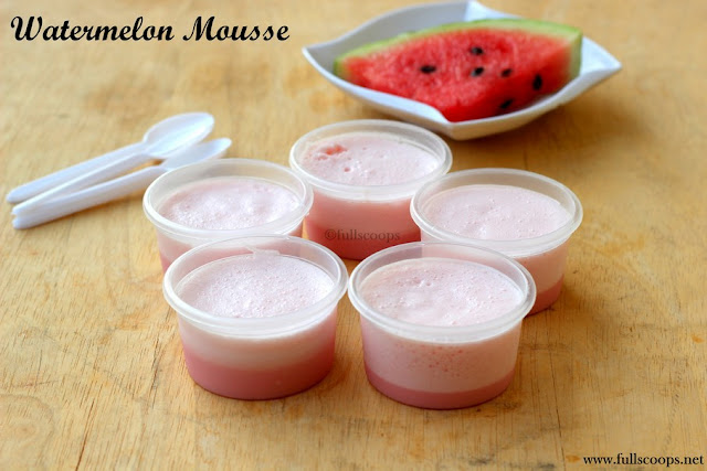Eggless Watermelon Mousse
