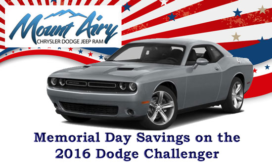 2016 Dodge Challenger Savings at Mount Airy Dodge