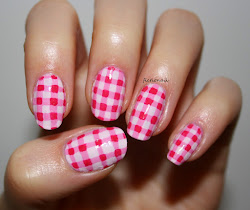 nails gingham pattern check simple nail week