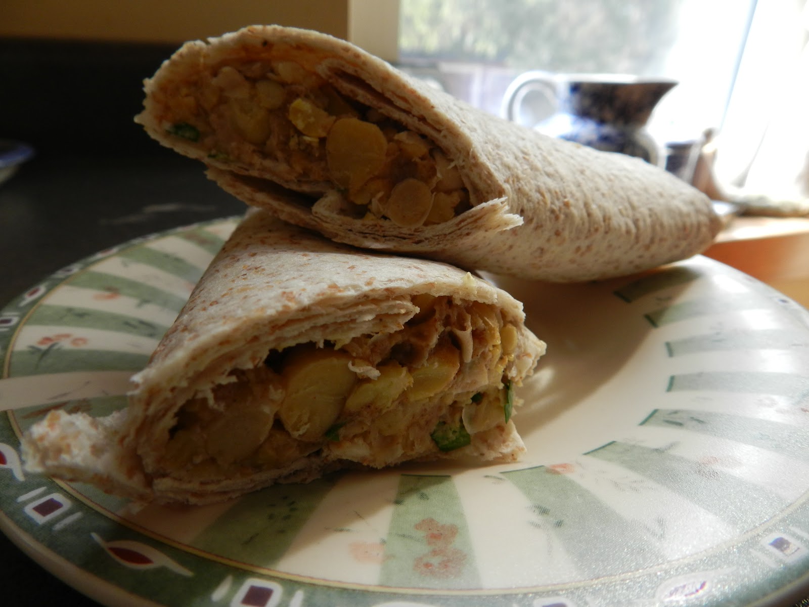 Kale Eats Almond Butter Chickpea Wrap