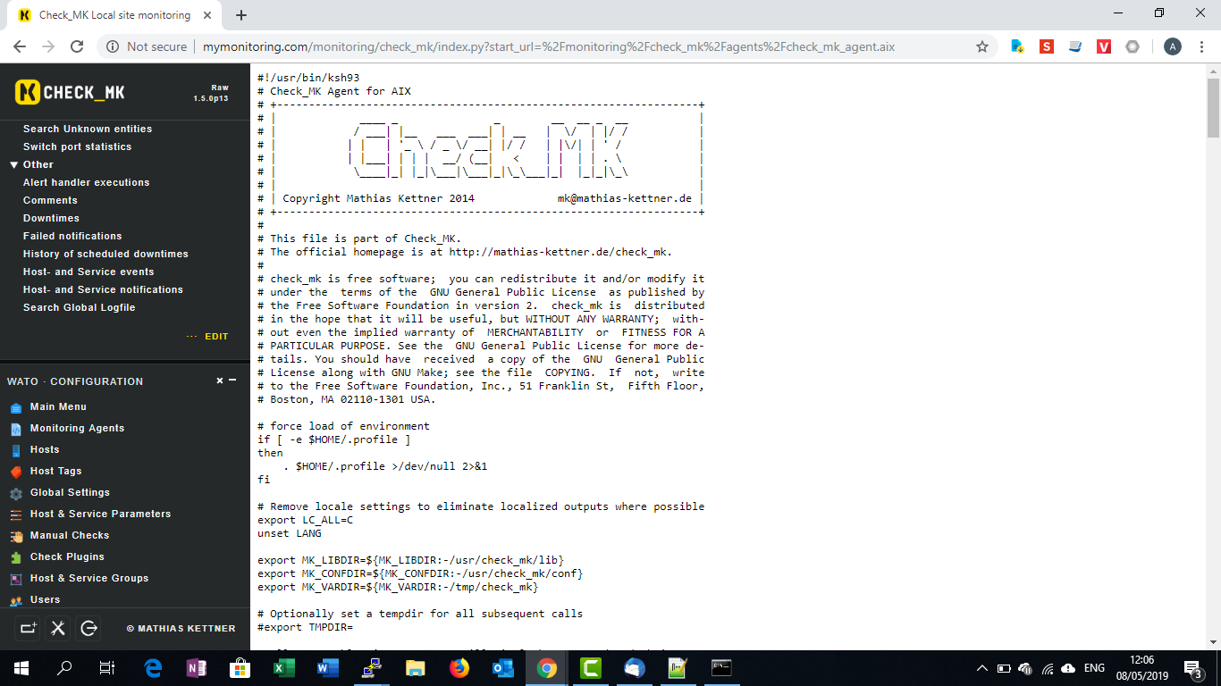 How to install check mk agent on AIX Power System wachid web id