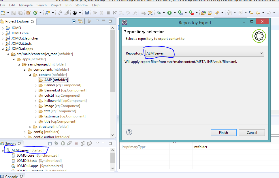 AEM/CQ5 How to sync and templates...etc files from