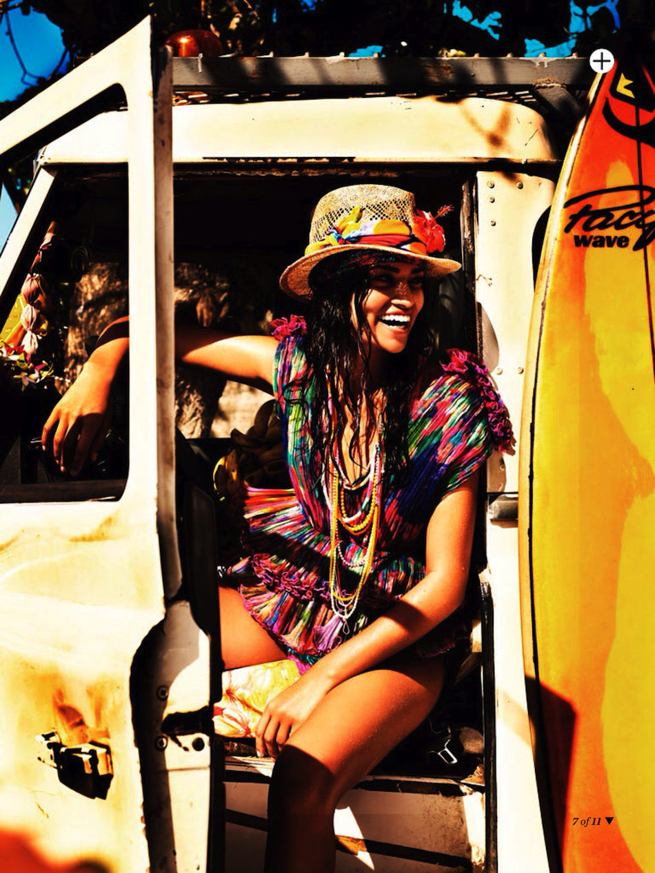 Shanina Shaik in Marie Claire Australia January 2014 by David Gubert