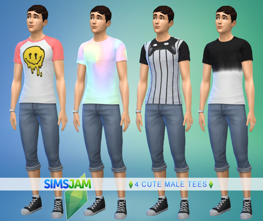 My Sims 4 Blog 4 Cute Male Tees by Simsjam
