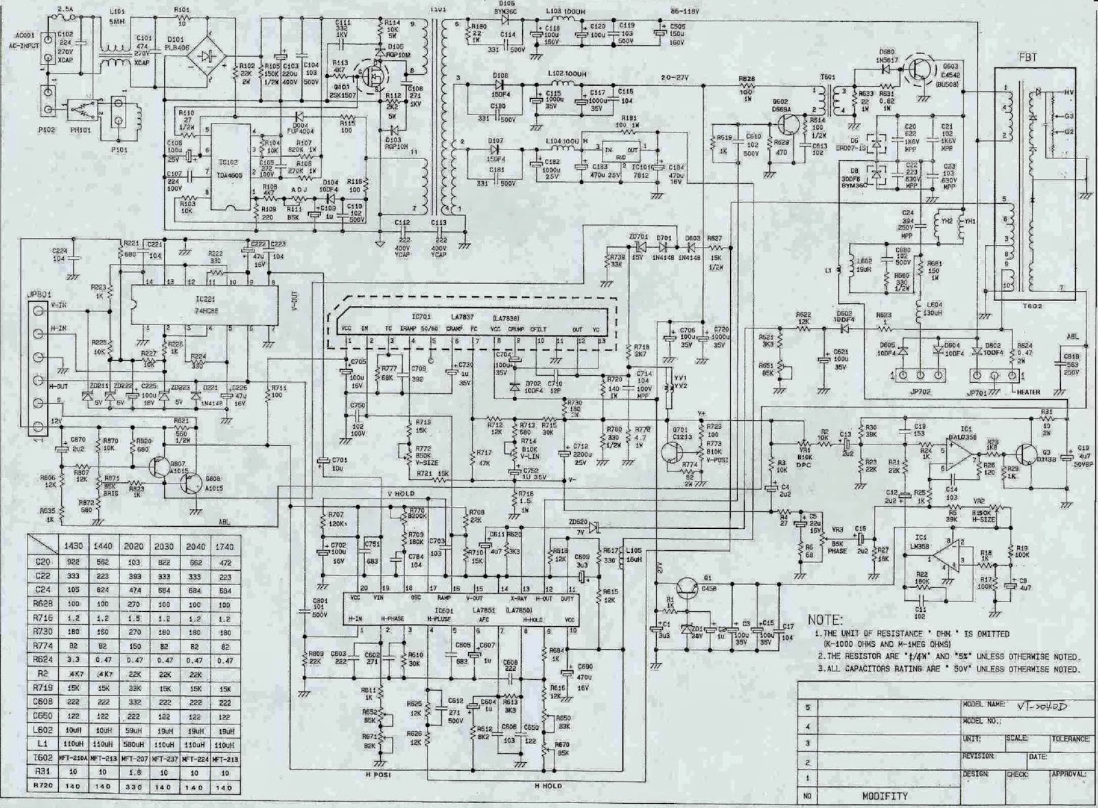 Lg Crt Tv Circuit Diagram