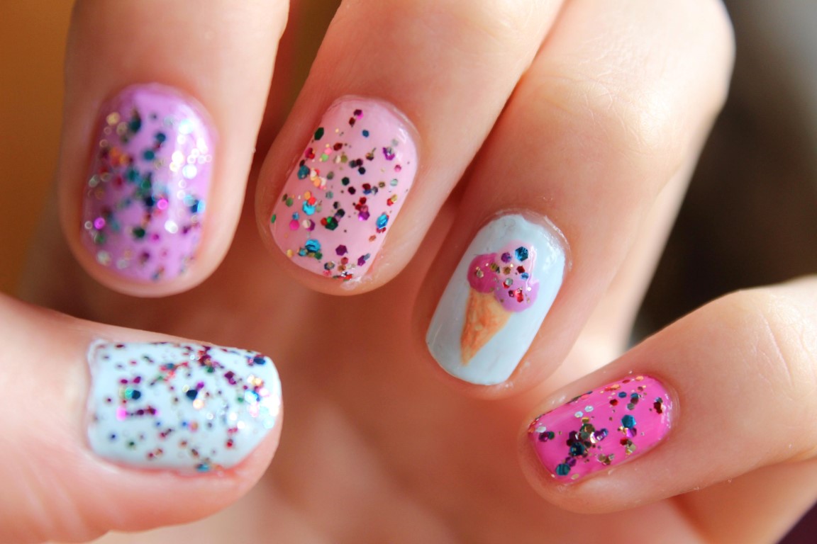 Mouth Watering Ice Cream Nail Art That is Perfect For Summer