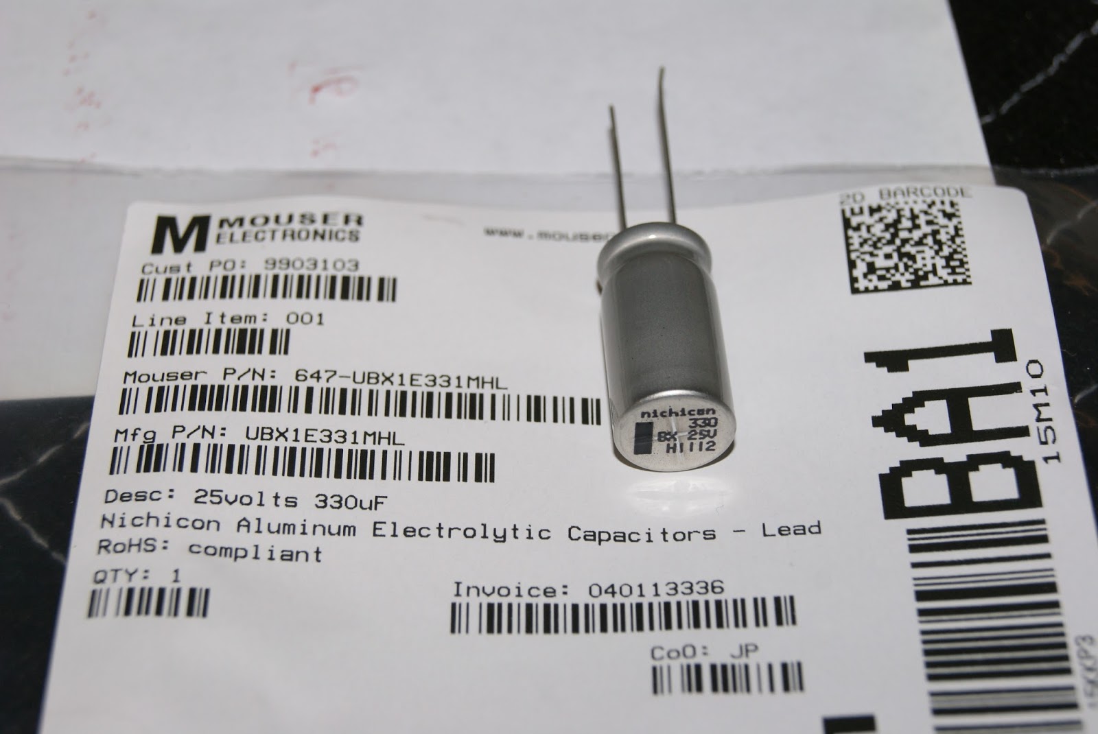 DOG Aviation John's RV12 Blog Wiring Kavlico Fuel Pressure Sensor & Capacitor Modification