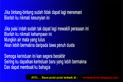 PUISI LAGU TENGAH MALAM - PUISINA