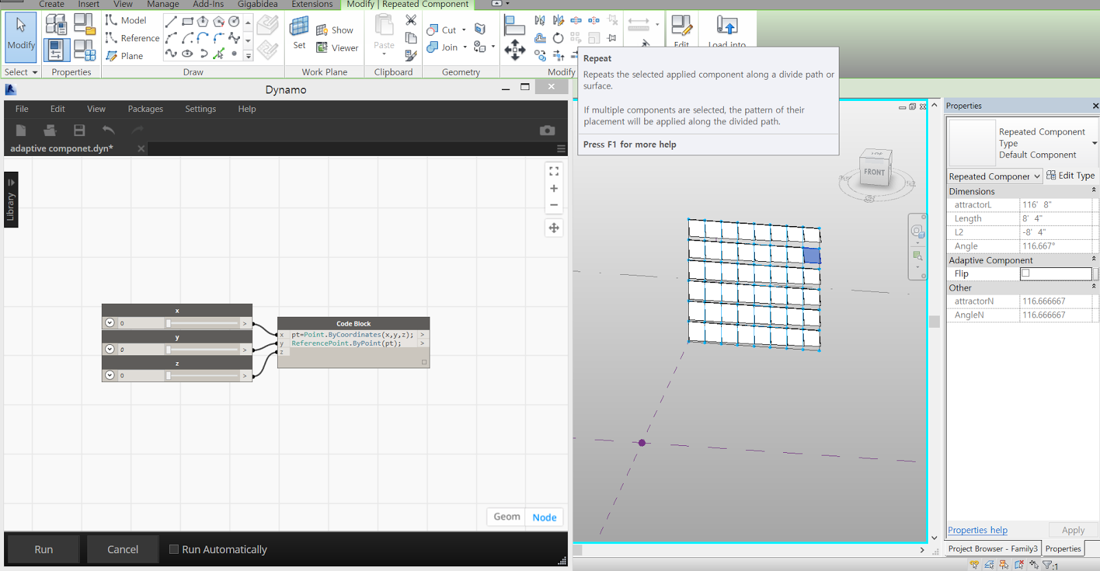 Kinetic Panel | Rotation Panel with 5th Point attractor