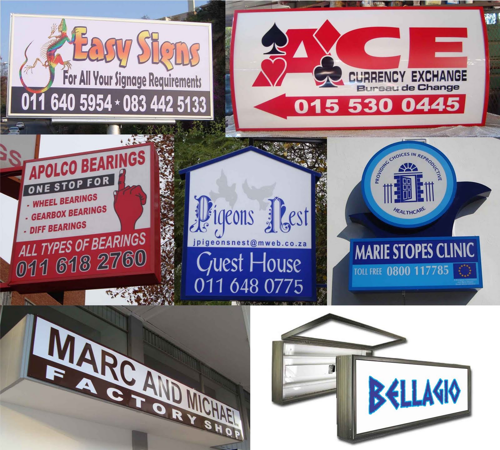 Easy Signs Light box signs made to order