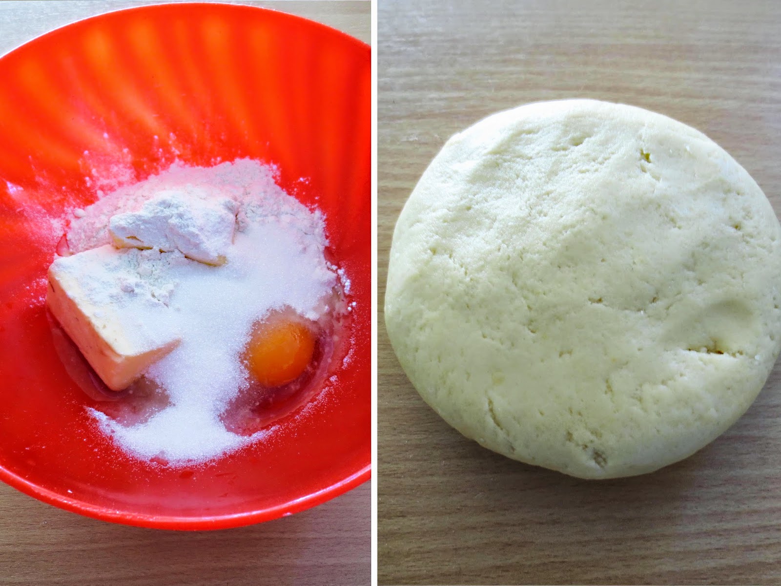 Песочное тесто на сахарной пудре. Сахарная пудра 150 грамм. Склеить тесто яйцом. Вырезать форму для торта посыпать сахарную пудру.
