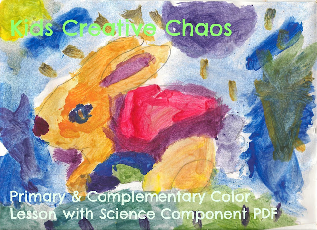 Primary and Complementary Color Homeschool Art and Science Lesson.
