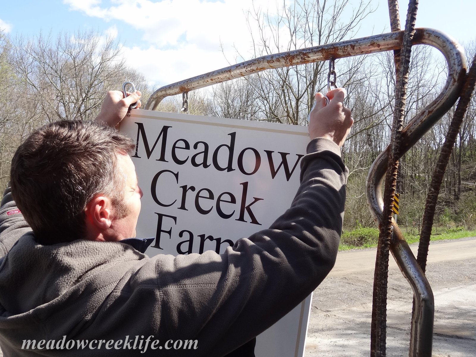 Meadow Creek Farm A new sign for Meadow Creek Farm Part 2