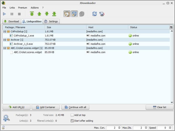 JDownloader, Free Download Manager Fullmy software