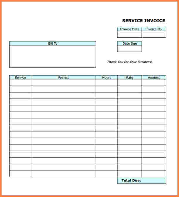 Get 40 Blank Invoice Service Invoice Template Word Download Free Laptrinhx News
