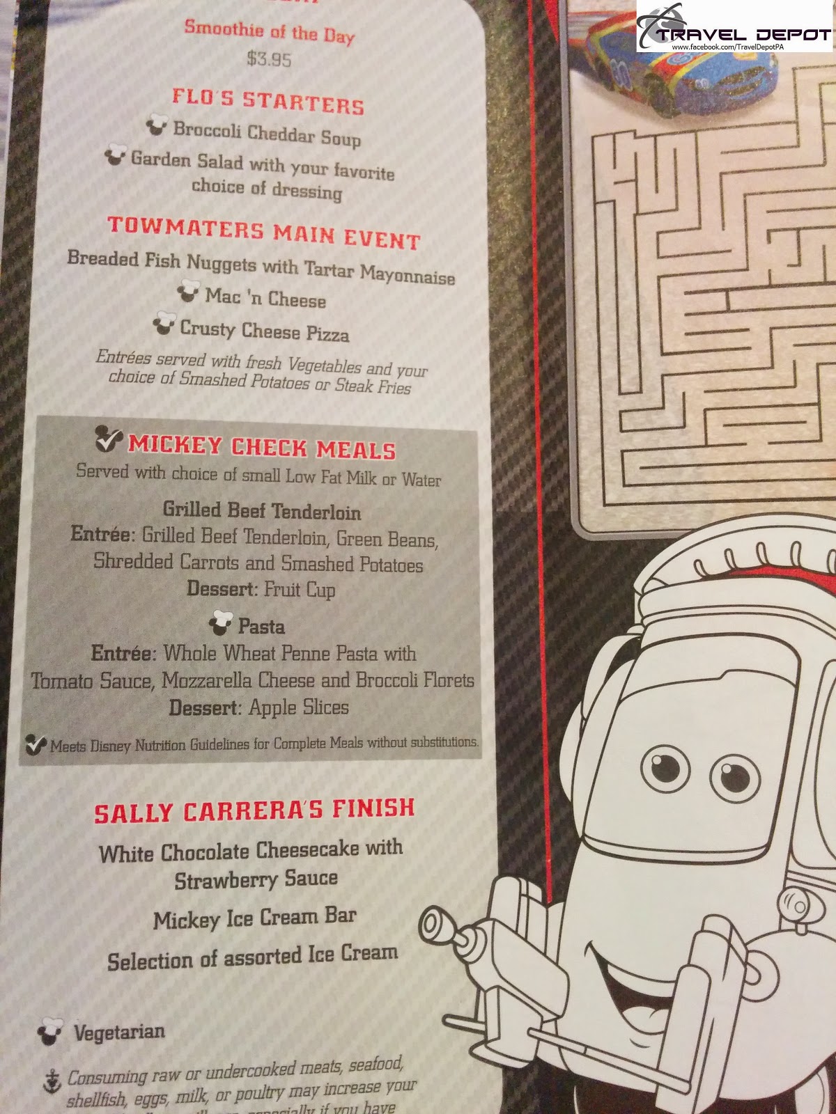 Main Dining Room menus aboard the Disney Magic Cruise Ship | Travel Depot