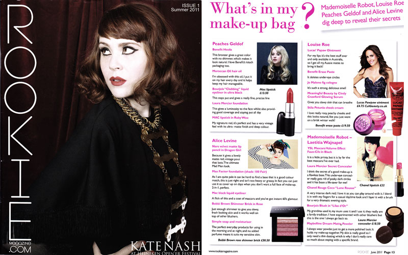 Rookie Magazine - Summer 2011 - What's in my make up bag?