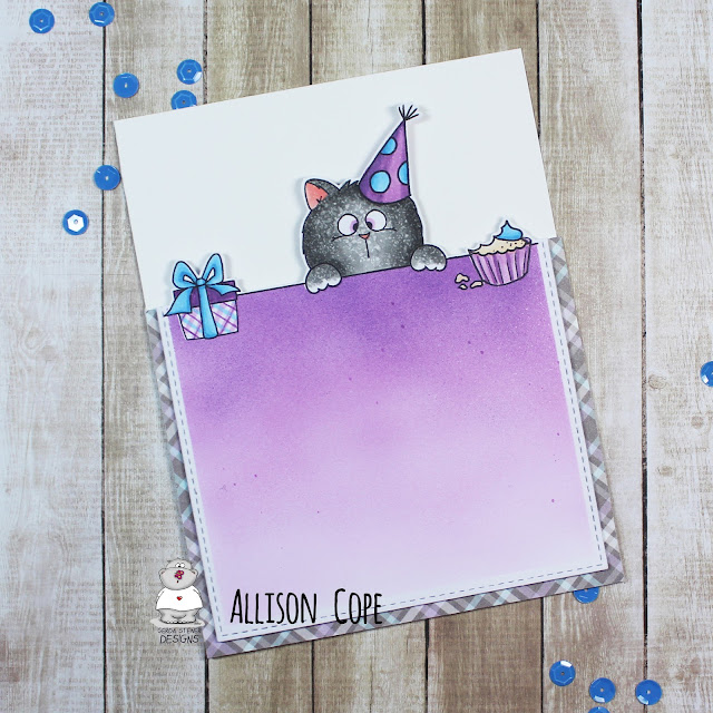 Kitty Birthday Wishes by Allison Cope featuring digital stamps by Gerda Steiner Designs.